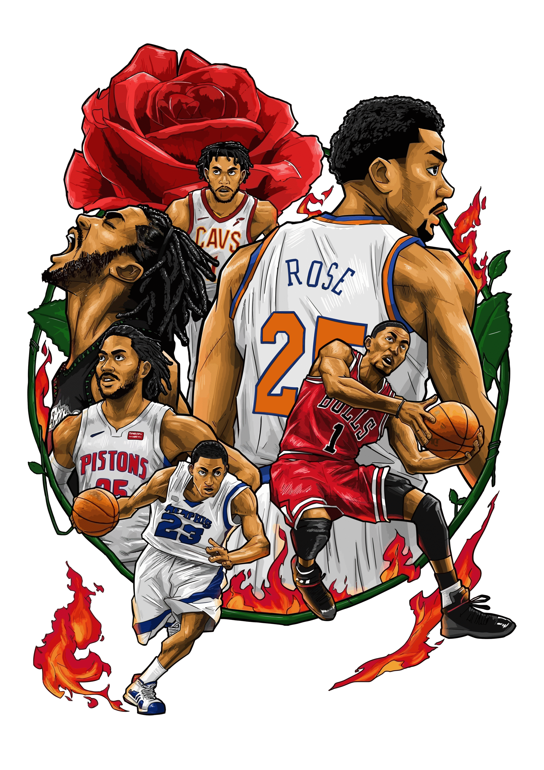 D ROSE (Collage Art)